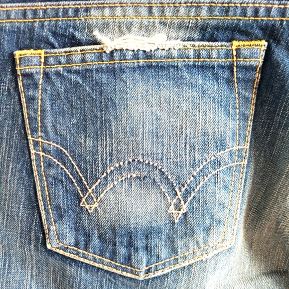 Edwin Vintage Flares Made in Japan Distressed Women NWOT Boho Gypsy Luxury - Picture 13 of 16